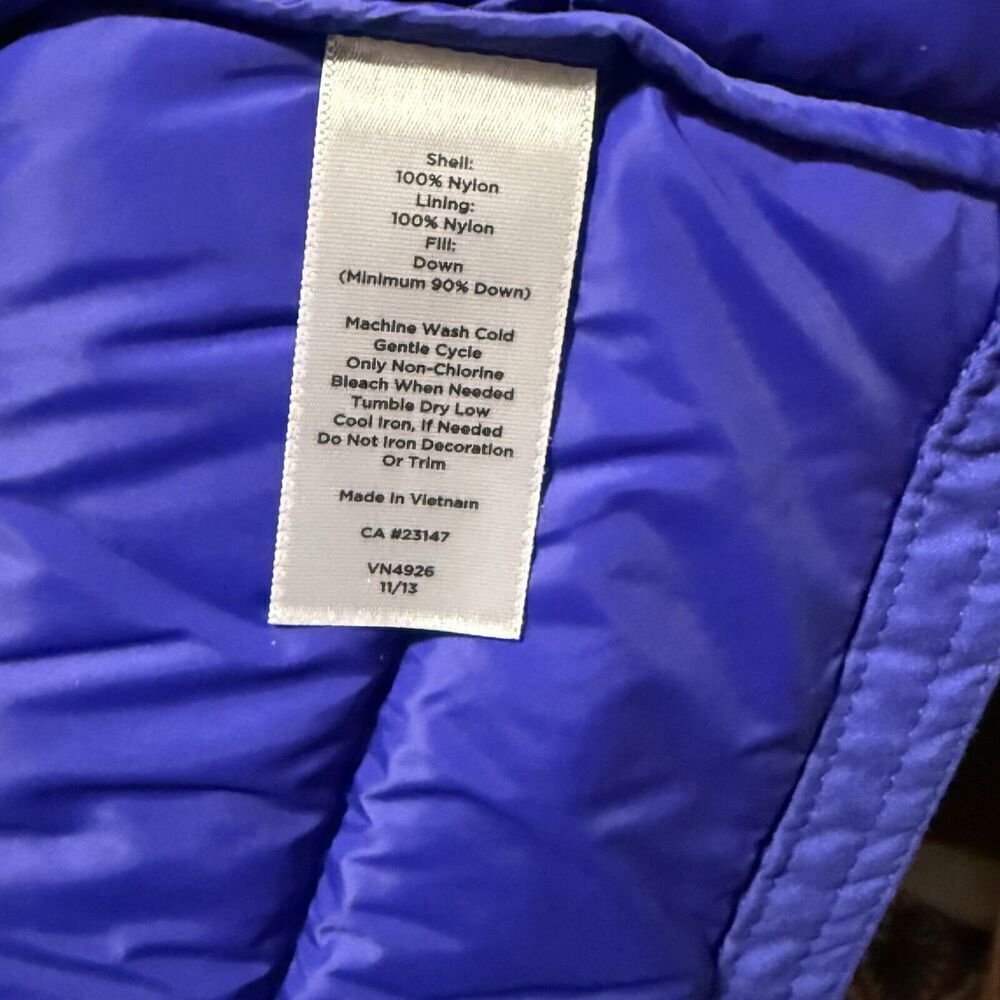 Talbots Blue / Purple Down Filled Puffer Jacket Sz Small Jewel Toned - Picture 4 of 4